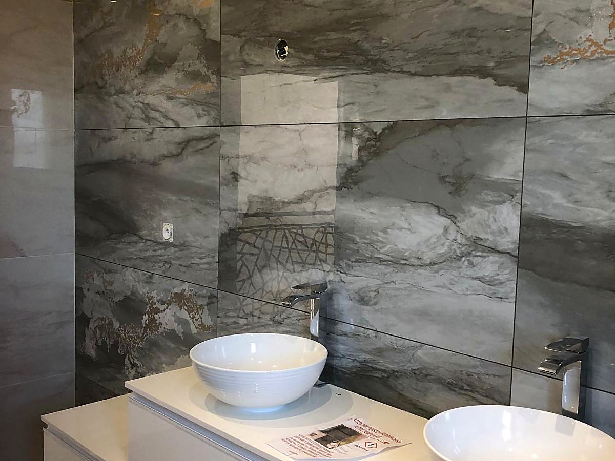 Meuble double vasque — salle de bain marbre